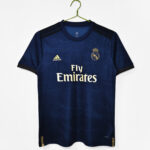 The away jersey color of Real Madrid in the 2019/20 season was navy blue.