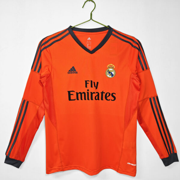 Long-sleeved: 2013/14 season Real Madrid second team, orange color