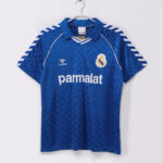 Real Madrid away blue in the 1986/87 season
