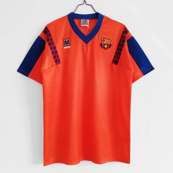 Barcelona away orange in the 1991/92 season